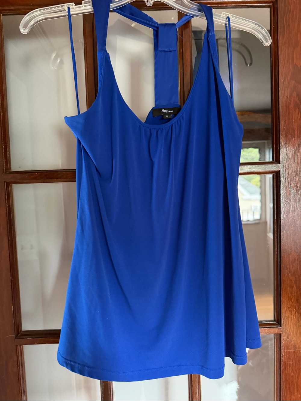 Express Cobalt Blue T-Back Tank Top